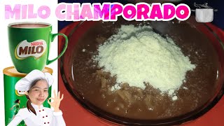 Easy Recipe MILO CHAMPORADO with POWDERED MILK [upl. by Abbye]