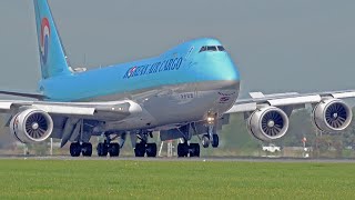 30 HEAVY LANDINGS amp TAKE OFFS  A380 B7478F A350 B777  Amsterdam Schiphol Airport Spotting [upl. by Marilin994]