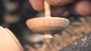 Woodturning a wooden top [upl. by Reeves16]