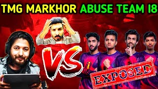 TMG MARKHOR EXPOSED😤  ABUSING TEAM i8 IQ  MR ZaBi [upl. by Deutsch]