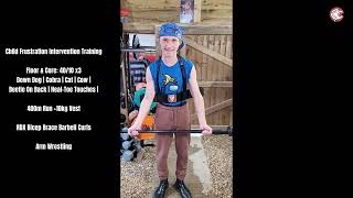 Child Frustration Training 400m Run 10kg Vest  RDX Bicep Brace Barbell Curlsamp Arm Wrestling [upl. by Notsgnik192]