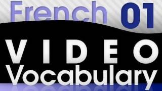 Learn French  Video Vocabulary 1 [upl. by Elleuqar]