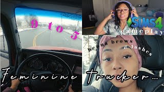 Trucking VLOG  SIMS Gameplay 🎮  Eyebrow amp Lash appt  Date etc [upl. by Viveca]