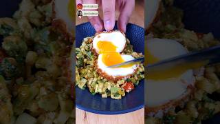 Tartare davocat et oeuf mollet frit  🥑🥚recette cuisine food avocat avocado shorts [upl. by Rayle]