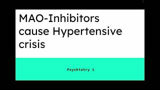 Hypertensive crisis with MAOinhibitors in 3 mins [upl. by Hayyikaz904]