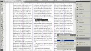 InDesign CS5 magazine layout part2 more text stylesmp4 [upl. by Dnamra]