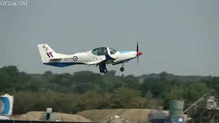 Royal Air Force Grob G120TPA Prefect departure RIAT 2022 [upl. by Nickey]