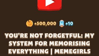 YOURE NOT FORGETFUL MY SYSTEM FOR MEMORISING EVERYTHING  MEMEGIRLS  Memefi New Video Code [upl. by Helyn565]