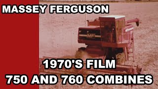 1970s Massey Ferguson Film New 750 and 760 Combines HD Version [upl. by Akirat229]