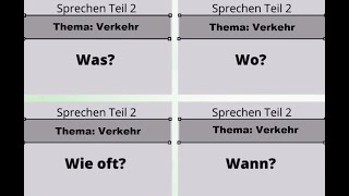 TELC Deutsch A2 TELC Almanca A2 PrüfungSınav Sprechen Teil 2KonuşmaBölüm 2 Thema VerkehrTrafik [upl. by Weston648]