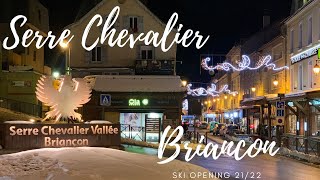 Serre Chevalier  Briancon area  4k  Top to Bottom all open ski slopes for opening season 2122 [upl. by Ailel795]