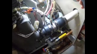 Noisy leaking Boiler Repair Inducer Motor Replacement [upl. by Lajib]