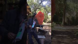 Orange Alabaster sculpture being restored by Tommy Nienaber [upl. by Dranoc]