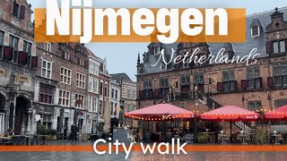 Walking Tour Nijmegen Netherlands 🇳🇱 4K Rainy evening  March 2024 [upl. by Lednor]