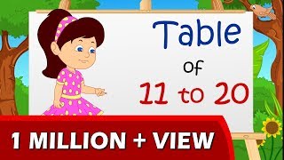 Tables of 11 to 20  Multiplication Tables for kids  Learn Multiplication Tables for children [upl. by Aciamaj55]