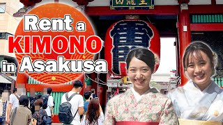 【Asakusa Tokyo】Rent a Kimono  Wear your favorite kimono and enjoy Japan [upl. by Sahpec]