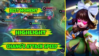 MLBB Change Gameplay Best Moment Highlight Change Attack Speed  MLBB [upl. by Onit]