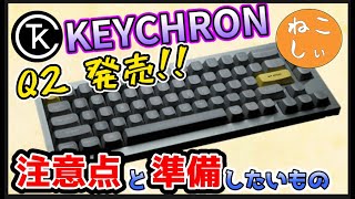 Keychron Q2 発売開始 日本語配列もありのカスタムキーボード。静音化のために購入前に準備すべきものノブロータリーエンコーダの使用感が楽しみ…。ねこしぃの周辺機器 [upl. by Kieffer627]