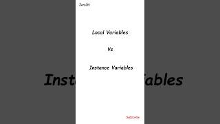 Difference between local and instance variables in Java javaprogramming softwareengineering java [upl. by Aisemaj434]