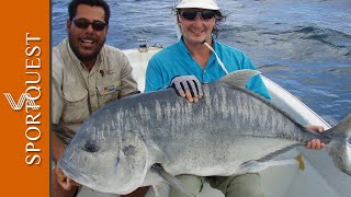 Popper Fishing For GTs On Christmas Island 🐟 [upl. by Dumah]