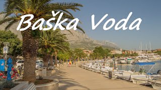 Baska Voda plaże palmy Adriatyk masyw Biokovo atrakcje i trasa do Baška Voda Chorwacja autem PL [upl. by Berry]