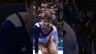 At least she became a legend for it😅 gymnastics olympics injury atlanta [upl. by Nnaeirual]