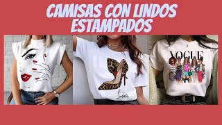 CAMISAS DE DAMA CON LINDOS ESTAMPADOS😍LADIES SHIRTS WITH CUTE PRINT [upl. by Eelrac]