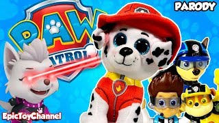 PAW PATROL Nickelodeon Mission Paw Sweetie the Robber Turns Pups Into Giant Paw Patrol Beanie Boos [upl. by Aratas]