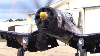 P51D Mustang Quicksilver amp F4U Corsair Korean War Hero Get Parked For The Night [upl. by Ormond948]