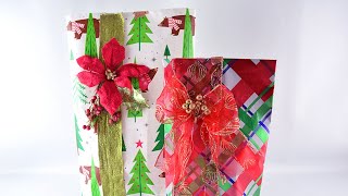 Make A Wrapping Paper Gift Bag In UNDER 5 MINUTES shorts [upl. by Maillliw613]