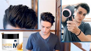 Messy Pompadour  Mens Hair Tutorial amp Hairstyle [upl. by Acsecnarf934]