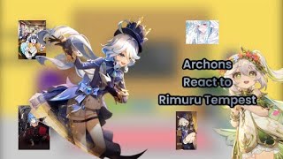 Archons react to Rimuru Villain Rimuru Gacha reaction ship Rimuru x Harem [upl. by Duhl]