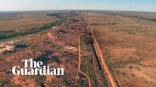 BHP train derailment footage shows twokilometre train crash in outback Australia [upl. by Bartley197]