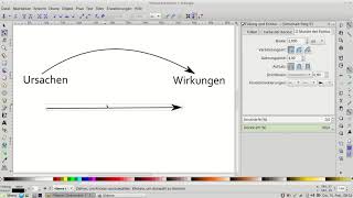 Inkscape gebogene Pfeile erstellen [upl. by Hermie]