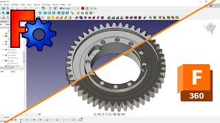 FreeCAD vs Fusion 360  Exemple dun pignon [upl. by Nove]