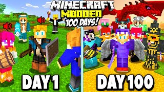 I Spent 100 Days in MODDED MINECRAFT with FRIENDS [upl. by Wira]