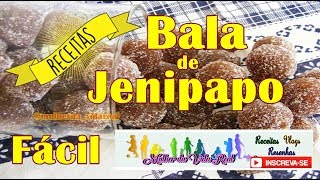 Bala de Jenipapo  Fácil e deliciosa [upl. by Euqinobe894]