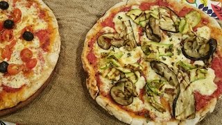 Pizza integral con cubierta de vegetales [upl. by Oleta]