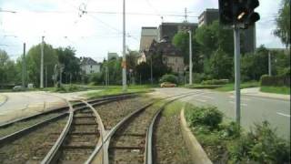 Fahrerkabinenmitfahrt Linie 3  Teil 12  2009  Gera und seine Straßenbahn [upl. by Ahsienyt]