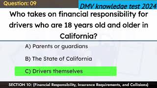 DMV Senior Renewal Test 2024 California  DMV Written Test 2024  Insurance Recruitment amp Collisions [upl. by Emya]