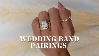 WEDDING BAND PAIRINGS FOR ELONGATED CUSHION CUT ERINGS [upl. by Langille]