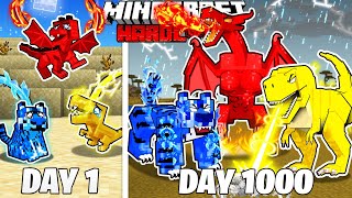 I Survived 1000 Days As ELEMENTAL MONSTERS in HARDCORE Minecraft Full Story [upl. by Ennovahs]