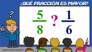 Comparar fracciones con distinto numerador y denominador [upl. by Nylasoj854]