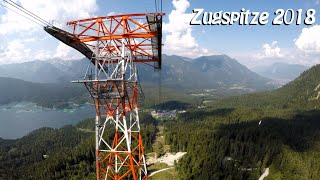 Zugspitze 2018 mit Zahnradbahn Gletscherbahn und die Seilbahn Zugspitze [upl. by Anauq]