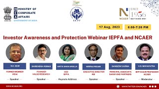 Inaugural IEPFANCAER Investor Awareness and Protection Webinar of 202223 [upl. by Itch]