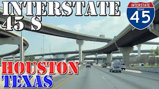 I45 South  Houston  The Woodlands  Galveston  Texas  4K Highway Drive [upl. by Atilek]