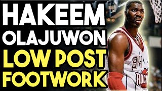 Hakeem Olajuwon Low Post Footwork Film Study [upl. by Dyrrej]