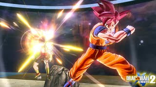 NEW Super Saiyan God Goku Remake Moveset in Dragon Ball Xenoverse 2 [upl. by Ohcirej]