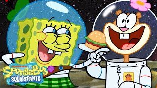 SpongeBob Flies to the Moon 🌕 w Sandy  quotGoons on the Moonquot Full Scene  SpongeBob [upl. by Reivax41]