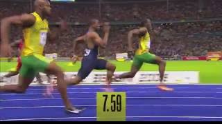 Usain Bolt Sprinting 100m 958 seconds [upl. by Honey]